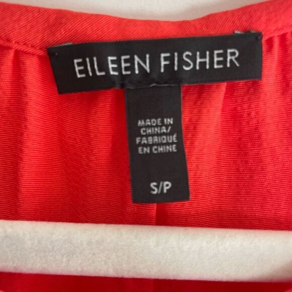 Eileen Fisher Orange Sleeveless Sheath Dress Women’s Size Small Tencel Beach - Picture 3 of 5